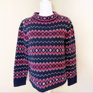 Liz Claiborne Fair Isle Wool Blend Sweater - M